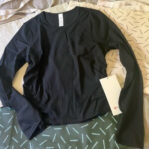 NWT Lululemon All It Takes Long Sleeve *Ribbed Nulu, Sz 8, BLACK